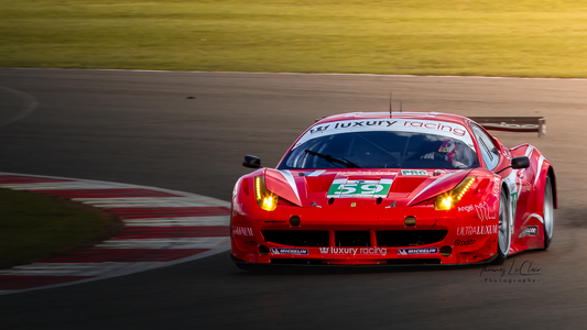 Symphony in Rosso - Luxury Racing Team's Ferrari 458 at Silverstone - 24X16 Metal Prin